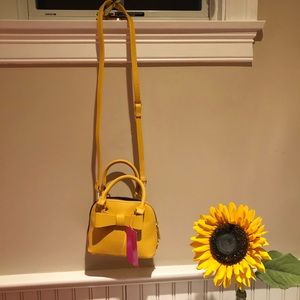 Yellow Betsey Johnson Hand bag removable strap